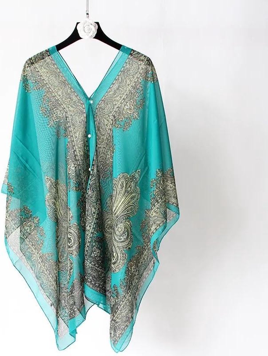 Emilie Scarves - pareo - strand poncho - viscose - Turkoois