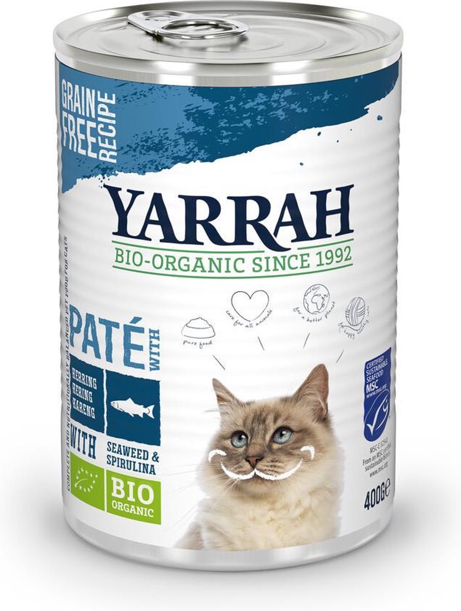 Yarrah Cat Blik Pate - Vis - Kattenvoer - 400 g