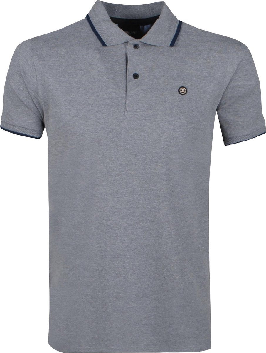 Twinlife - Heren Polo - Grijs