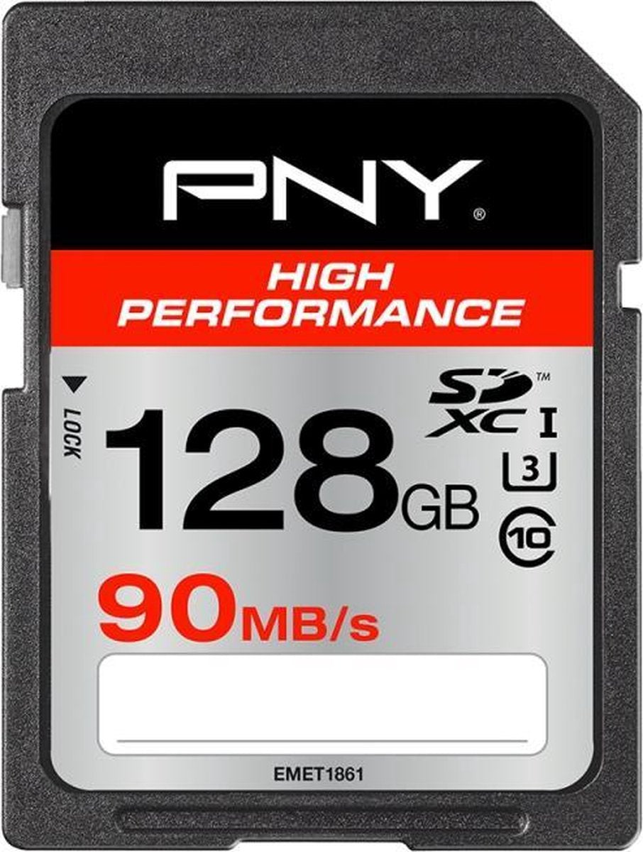 PNY flashgeheugens SDXC 128GB High Performance
