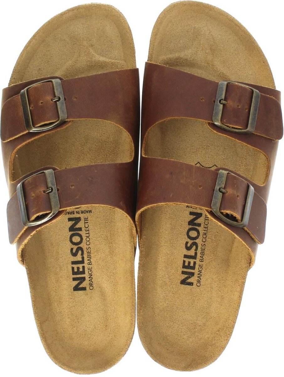 Nelson heren slipper - Bruin - Maat 43
