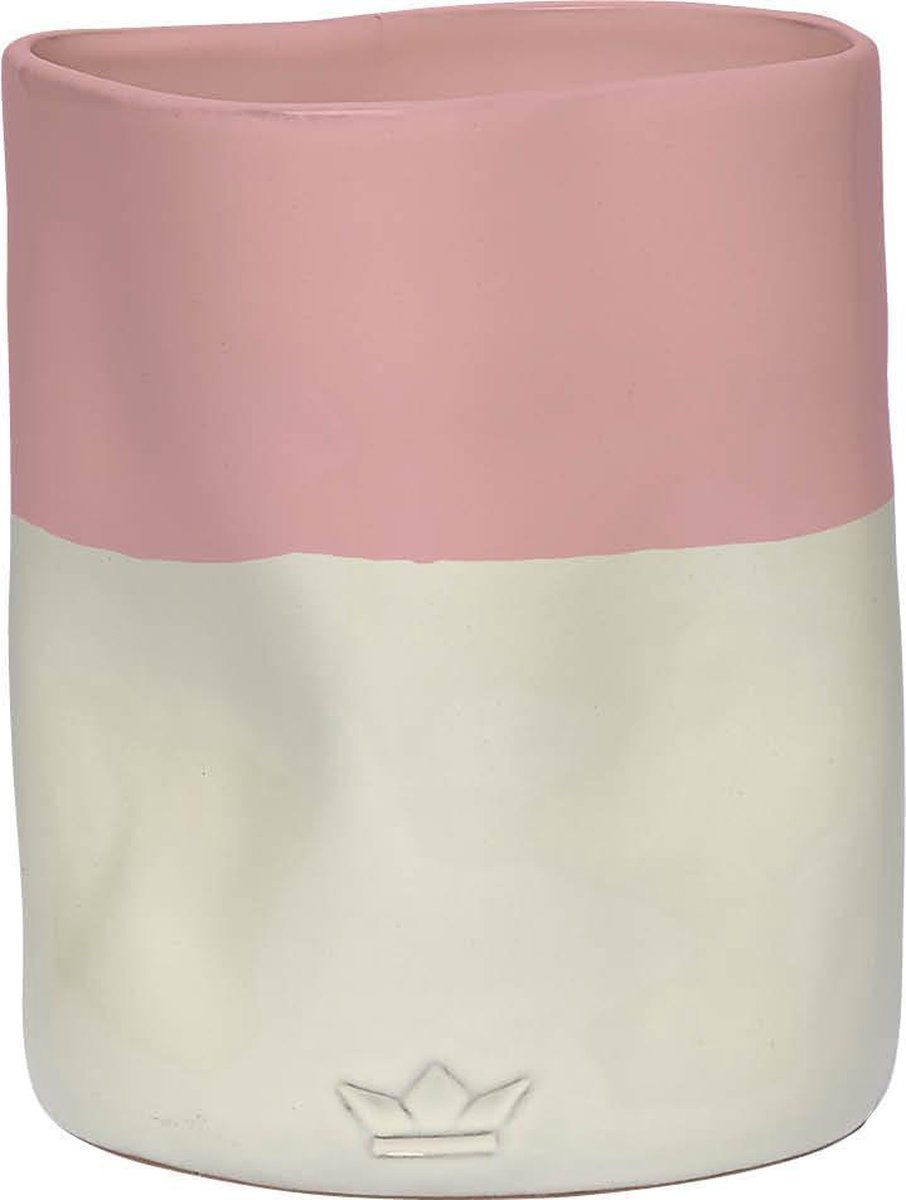 Dutchdeluxes - Keukengereihouder - Keramiek - Wit/Roze - Rond ⌀14