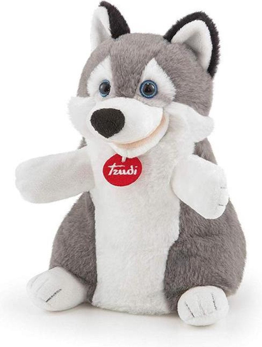 Trudi handpop dier Husky ca 25cm