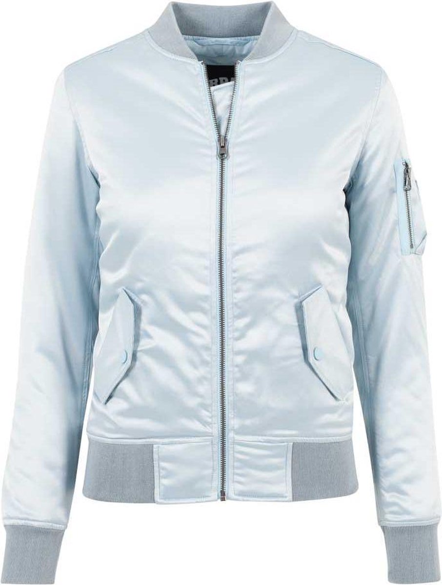 Urban Classics Bomber jacket -M- Satin Blauw