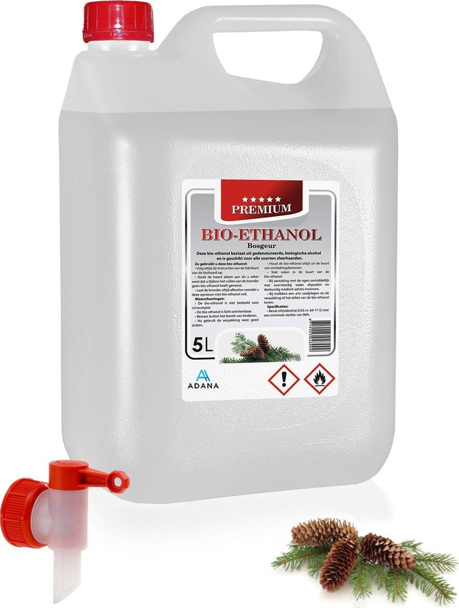 Adana- Bio- ethanol met Bosgeur  -PREMIUM -bioethanol 96
