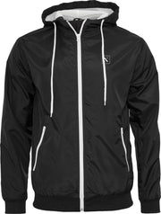 LXURY Heren Regenjas Zwart Wit Maat S - Jas - Sportjas - Hardloopjas - Windjas