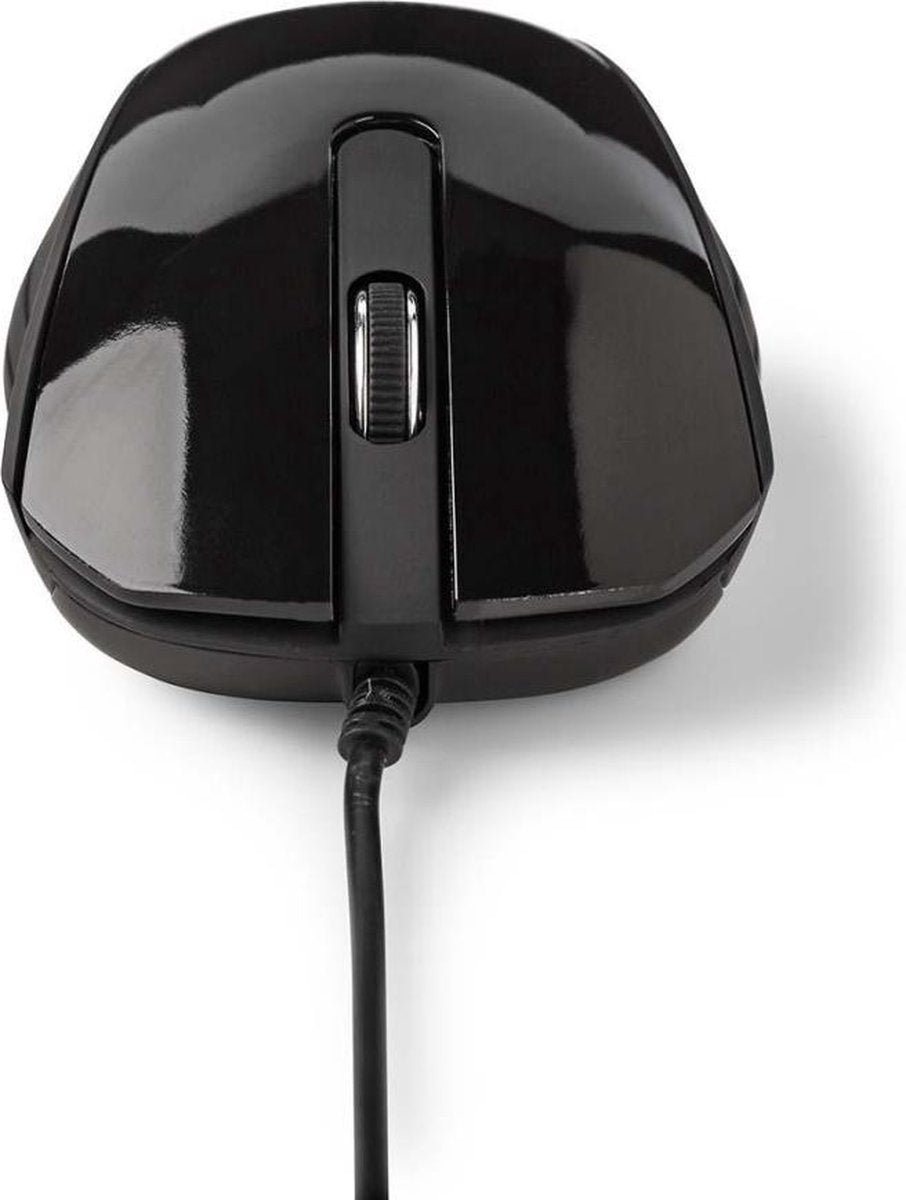 Bedrade optische Muis | 1000 dpi | 3-knops | Zwart