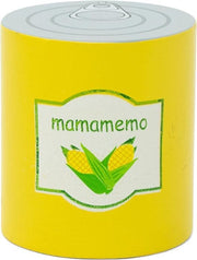 Mamamemo Ingeblikt Mais 6 Cm Hout Geel/zilver