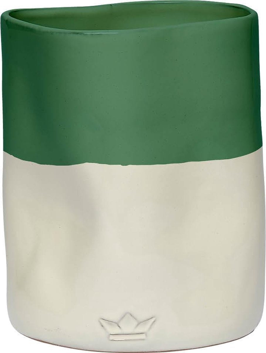 Dutchdeluxes - Keukengereihouder - Keramiek - Wit/Groen - Rond ⌀14