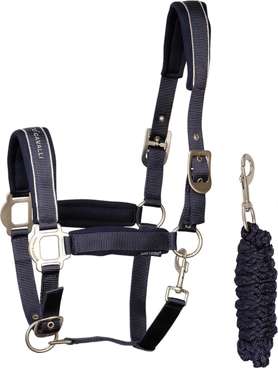 Harry's Horse Halsterset  Denici Cavalli Red - Dark Blue - cob