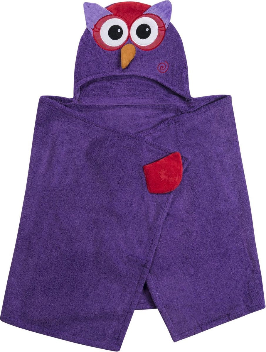 Zoocchini badcape Olive the Owl paars