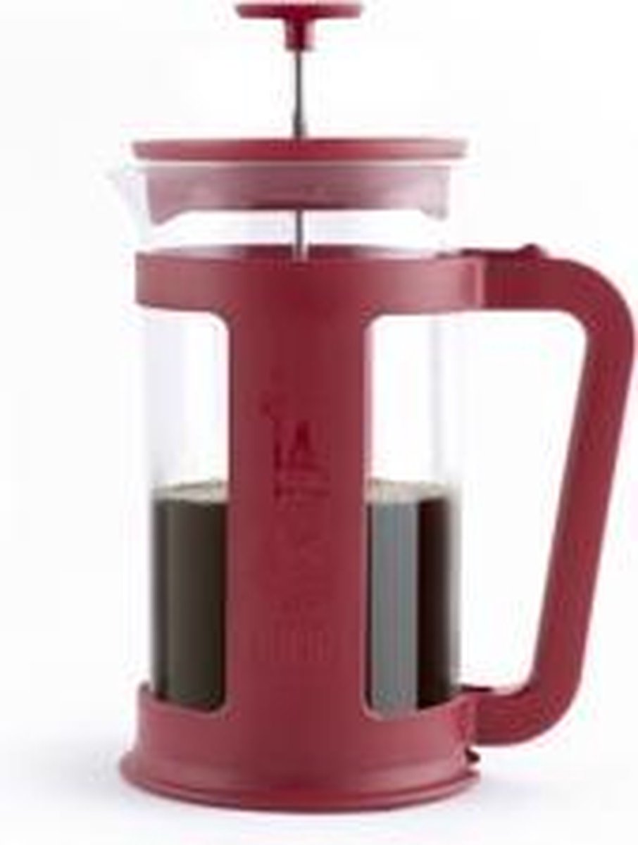 Bialetti French-Press - 1L - Rood - Borosolicaat  en Yourkitchen E-kookboek