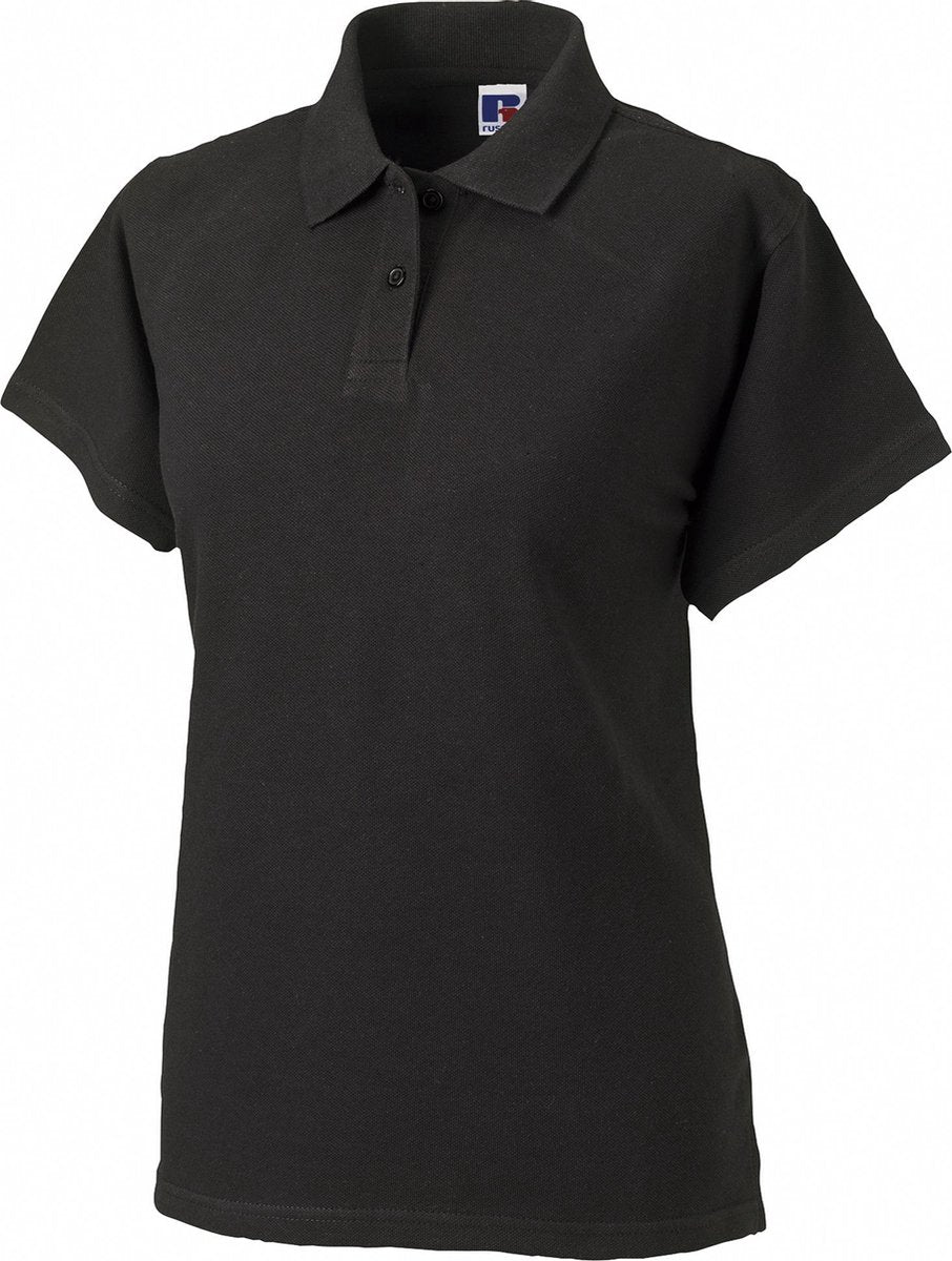 Russell Europa Vrouwen/dames Klassiek Katoenen Korte Mouw Poloshirt (Zwart)