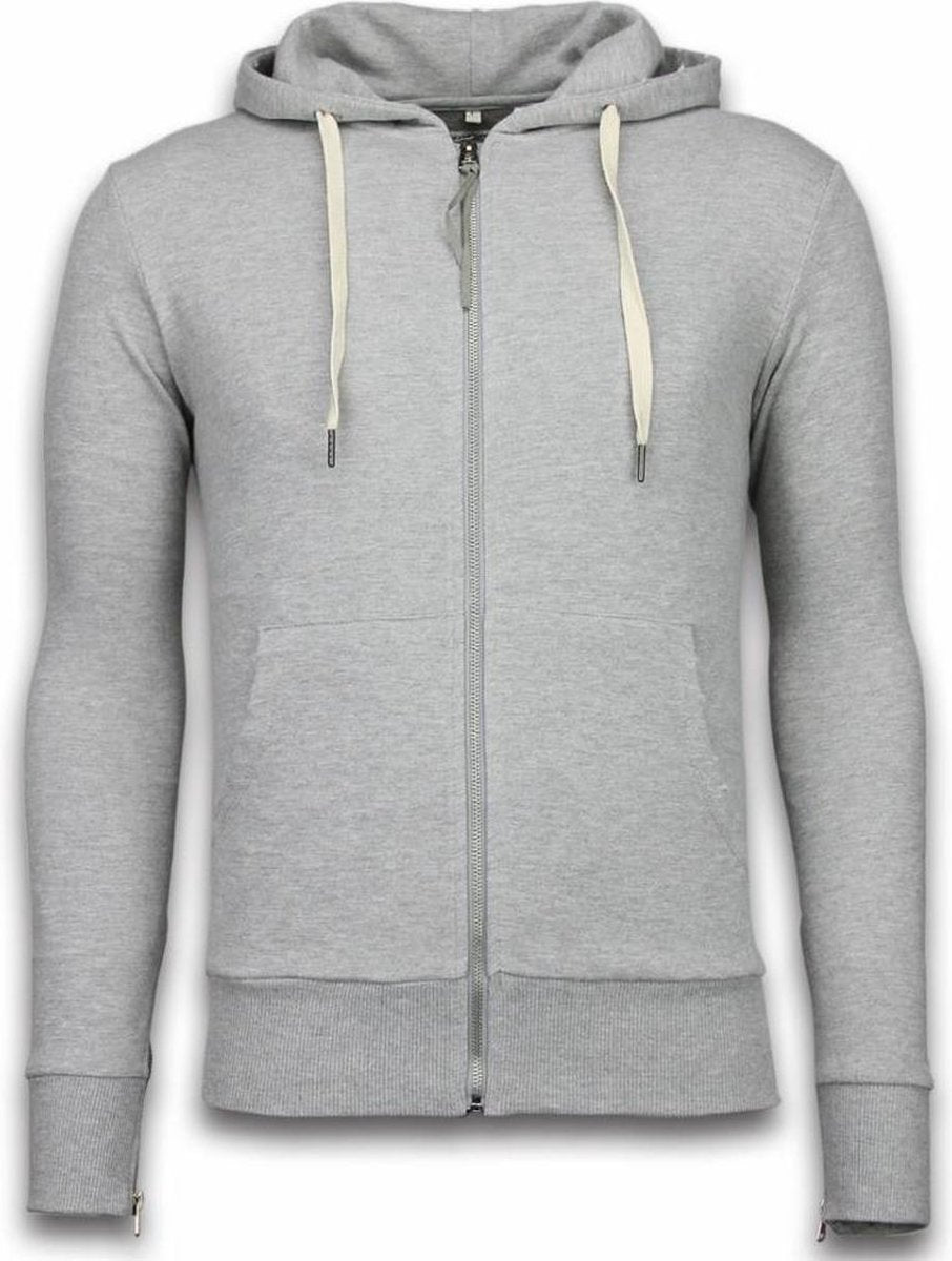 BB Bread & Buttons Casual Vest - Sweater Heren Side Zippers - Grijs - Maten: S