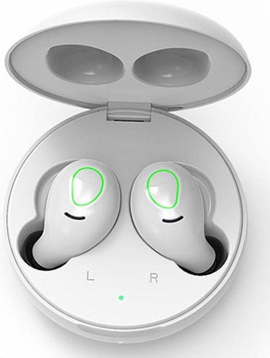 LEDWOOD - bluetooth oortjes -  – earbuds - S9 TWS BT 5.0 - draadloos opladen - Induction charge - Wit