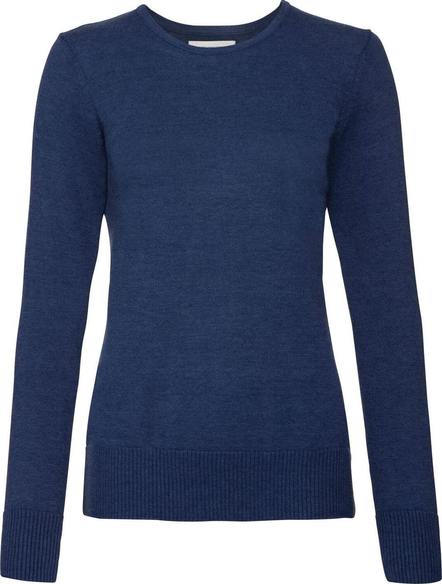 Russell Vrouwen/dames Katoen Acryl Crew Nek Trui (Denim Marl)