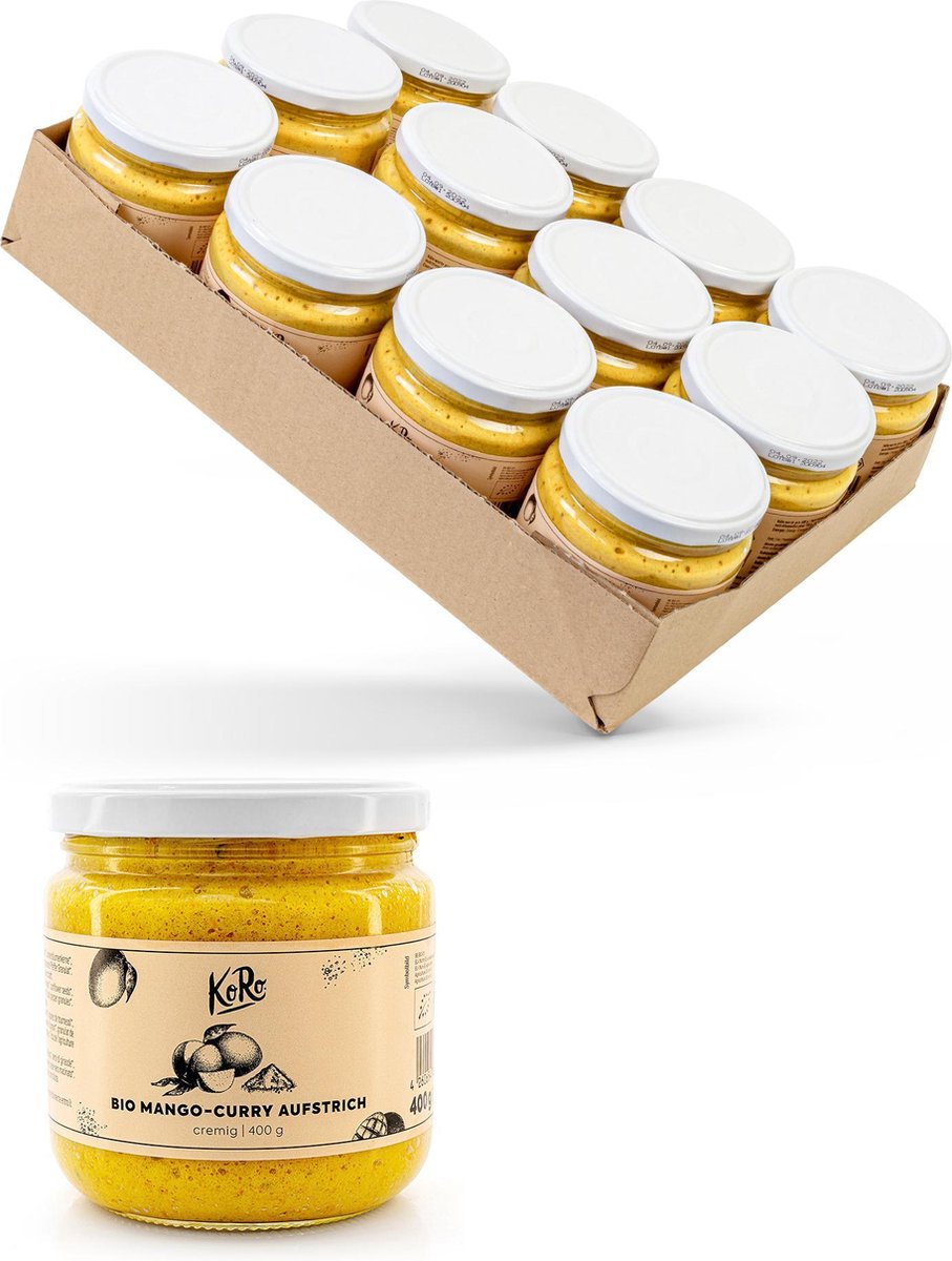KoRo | Biologische mango-curry spread | 12 x 400 g