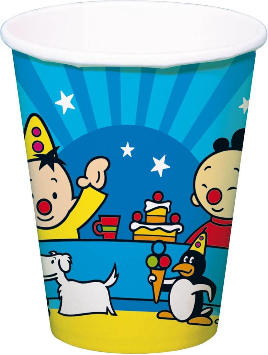 24x stuks Bumba verjaardag thema drinkbekers van 250 ml - Tafel feestartikelen - Kinder verjaardag feestje