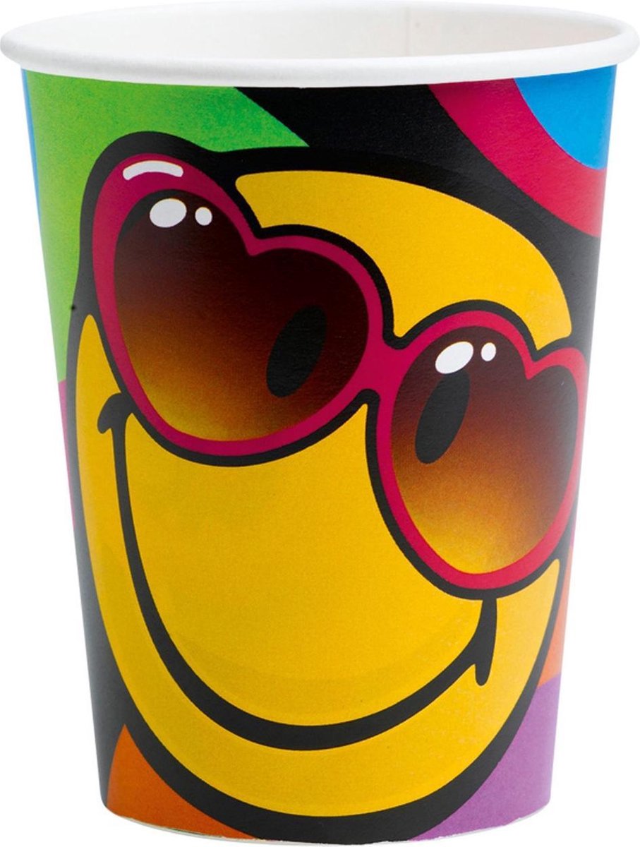 Smiley Bekers Karton 266ml 8 stuks