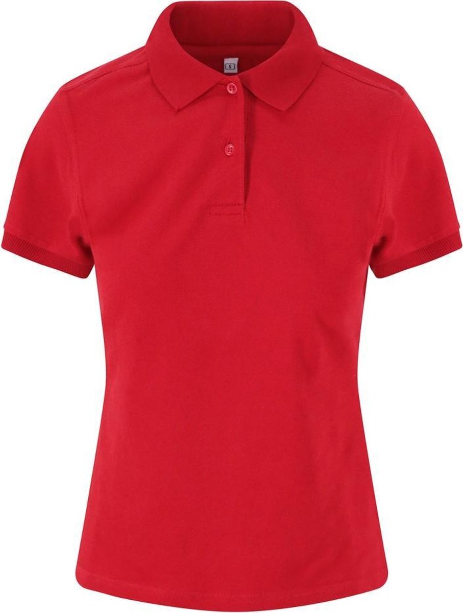 AWDis Gewoon Polos Womens Girlie Stretch Pique Polo Shirt (Rood)