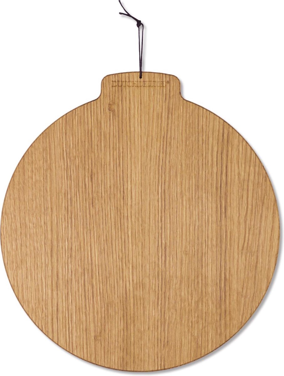 Dutchdeluxes - Ontbijtplank / Snijplank - Maan - Massief Eiken - Rond ⌀28cm