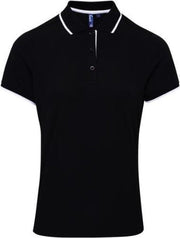 2 x Women's contrast Coolchecker® polo