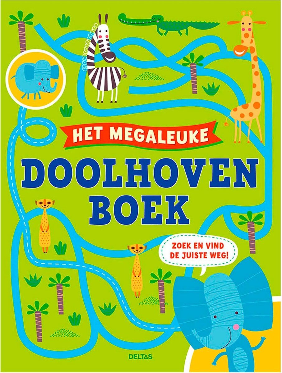Deltas Het Megaleuke Doolhovenboek Junior Papier Groen