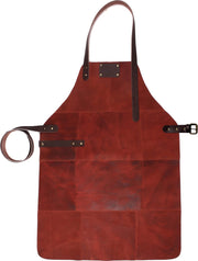 BBQ Schort - Leer - 81x56cm - Fury Rood