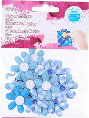 Bloemenstickers 20 Stuks 4 assorti kindercrea