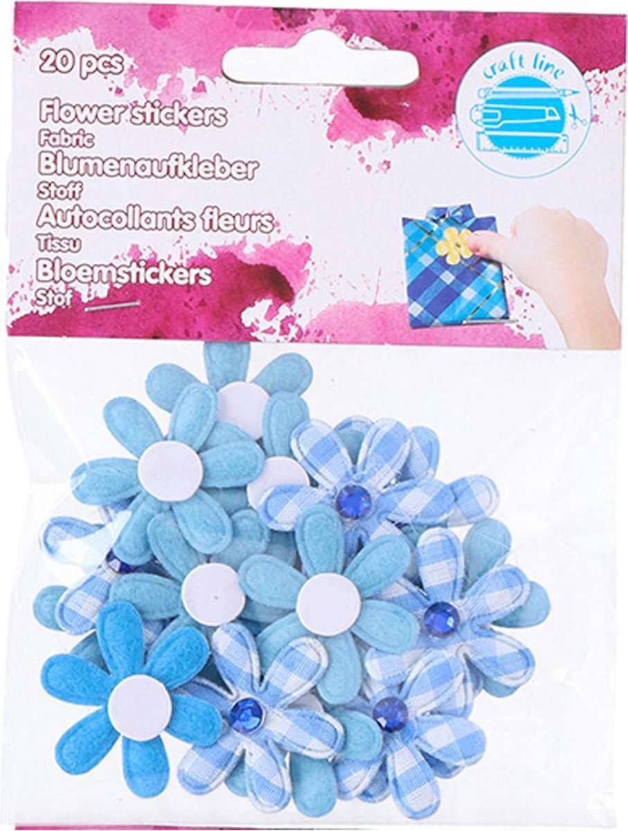 Bloemenstickers 20 Stuks 4 assorti kindercrea
