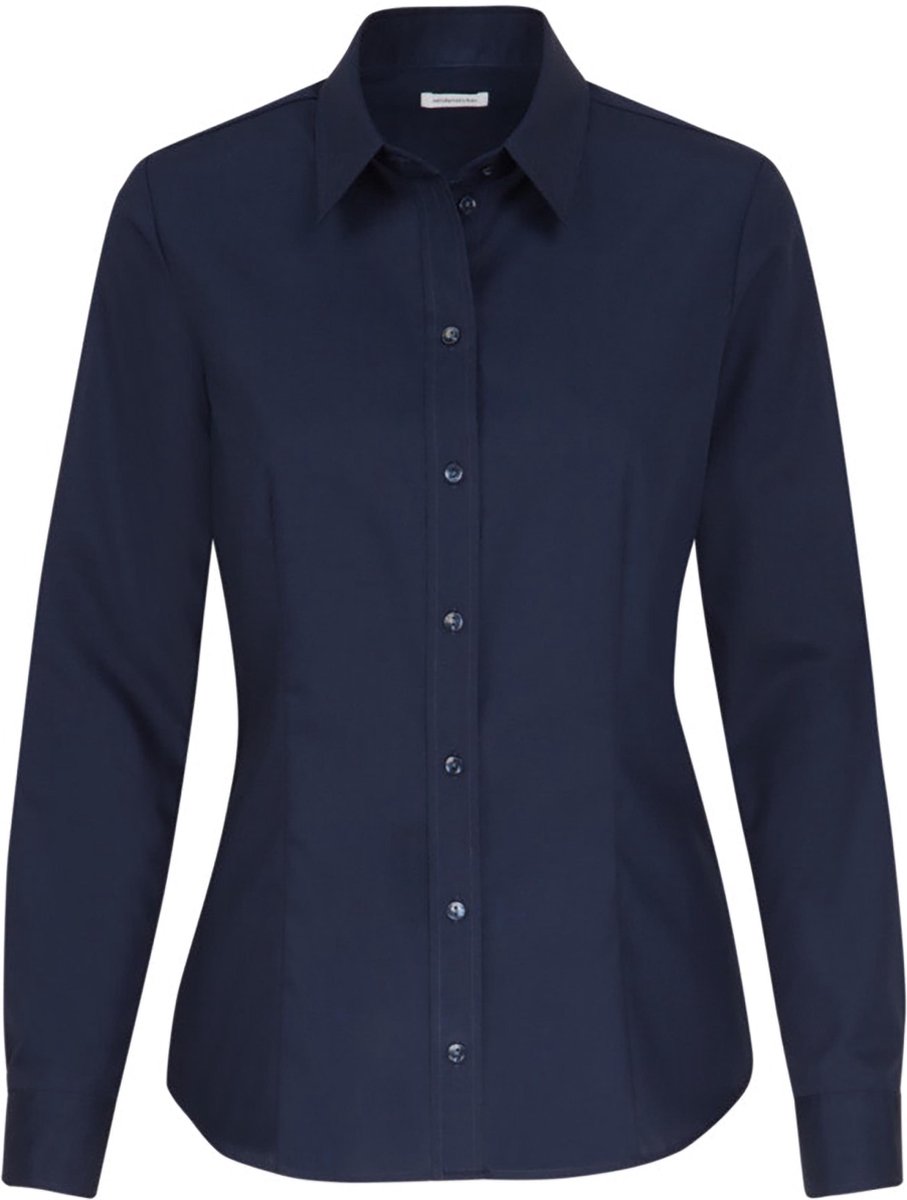 Seidensticker dames blouse regular fit - donkerblauw -  Maat: 54