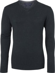 CASA MODA heren trui katoen - V-hals - donker groen -  Maat: 6XL