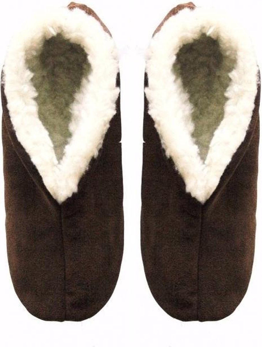 Echte suede Spaanse sloffen heren - Bruin - Maat 46