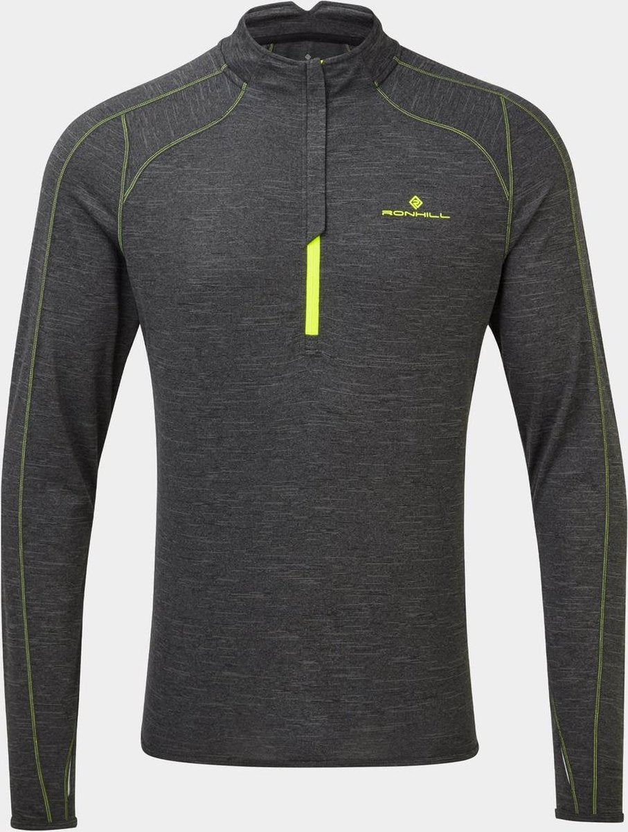 Ron Hill Tech Thermal 1/2 Zip Longsleeve Heren Grijs-Geel