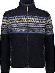 CMP Wintersportpully - Maat L  - Unisex - donker blauw/geel L/XL