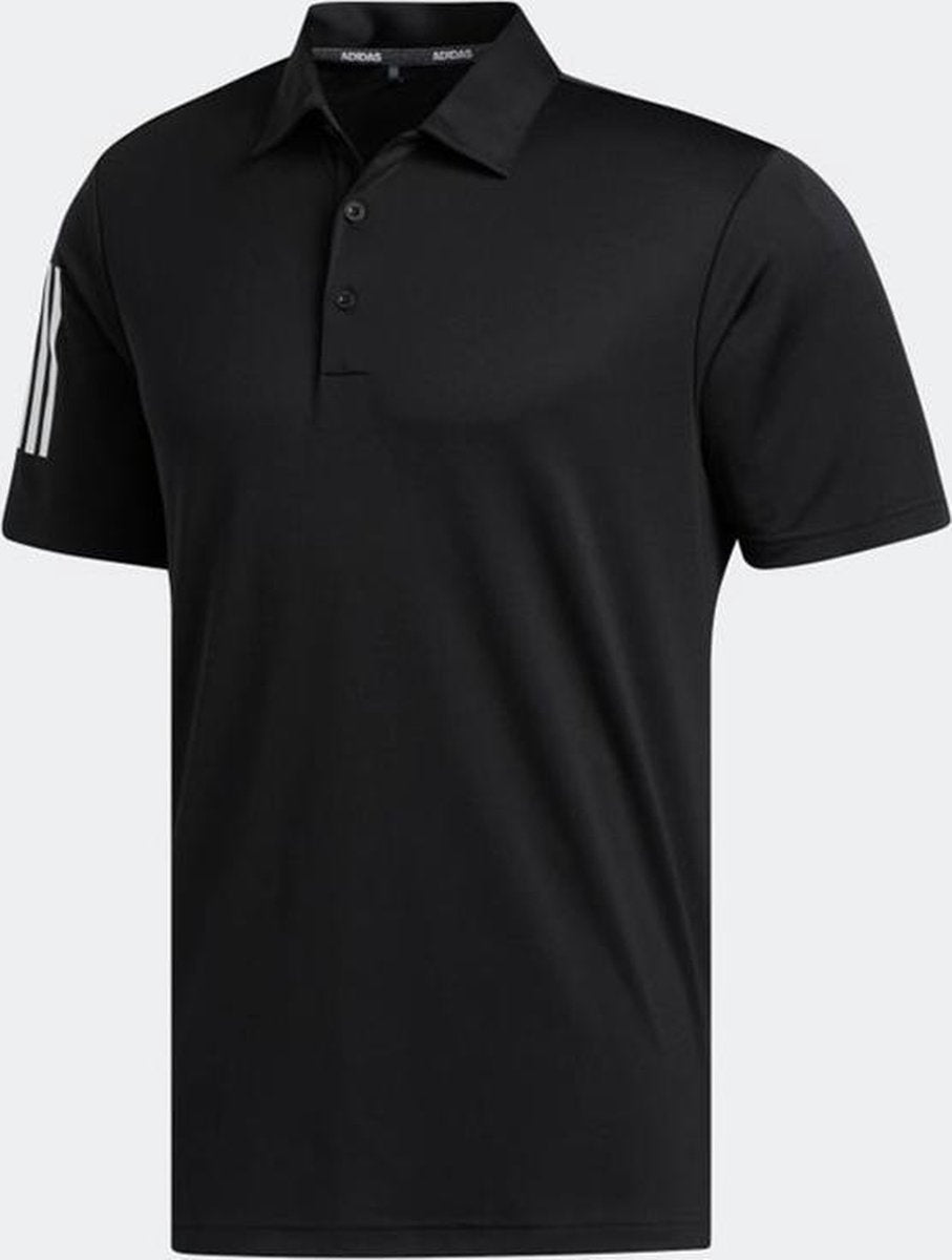 Adidas 3-Stripes Basic Poloshirt Heren zwart wit - Maat XXL