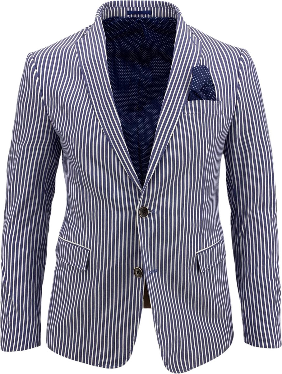 Ferlucci - Heren Colbert - Blauw Wit Gestreept