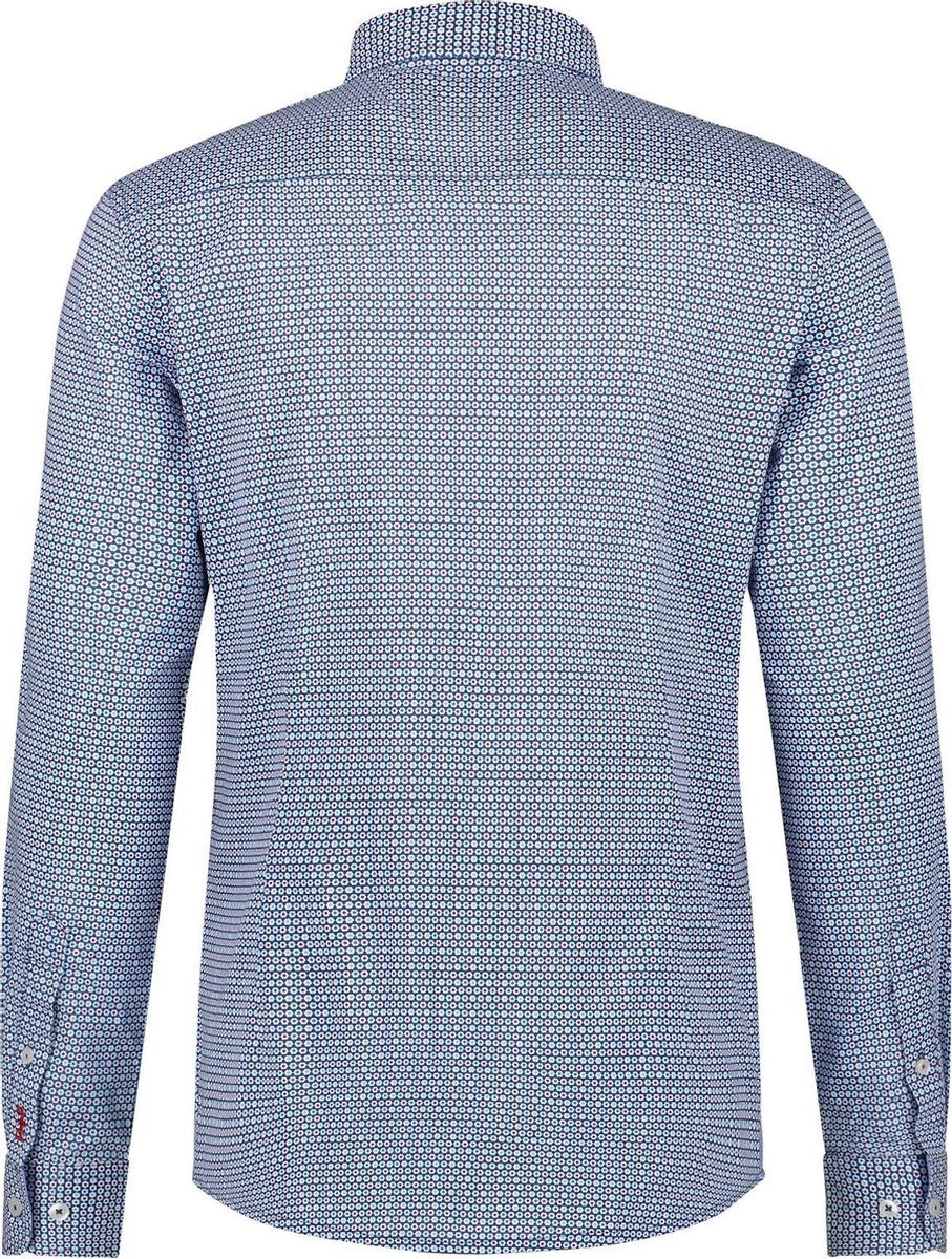 Haze&Finn Overhemd Print Rood/Blauw (MC15-0100-22 - Red-AzureBlueFlower)