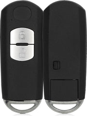 kwmobile autosleutelcover voor Mazda 2-knops Keyless Go autosleutel - vervangende sleutelbehuizing - zonder transponder - zwart