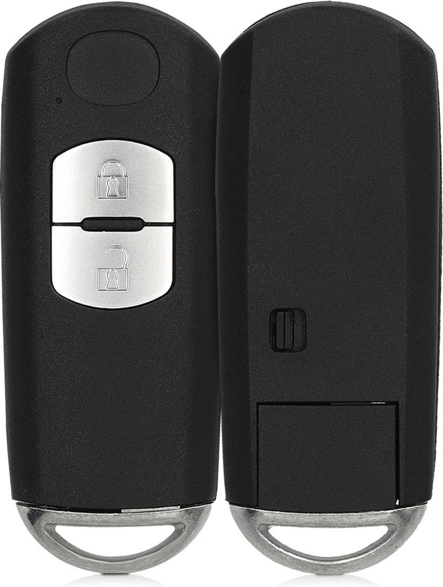 kwmobile autosleutelcover voor Mazda 2-knops Keyless Go autosleutel - vervangende sleutelbehuizing - zonder transponder - zwart