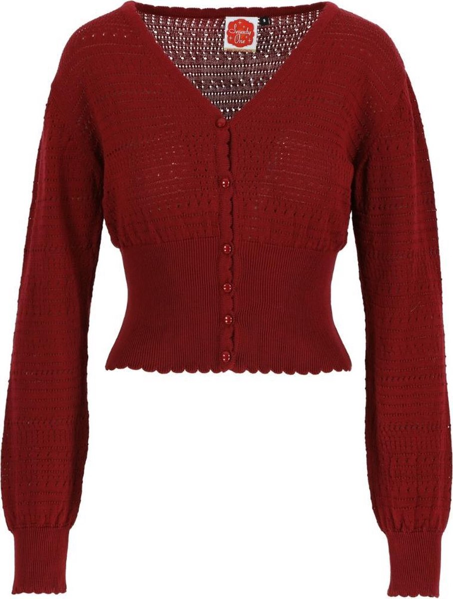 Retro Cardigan Burgundy