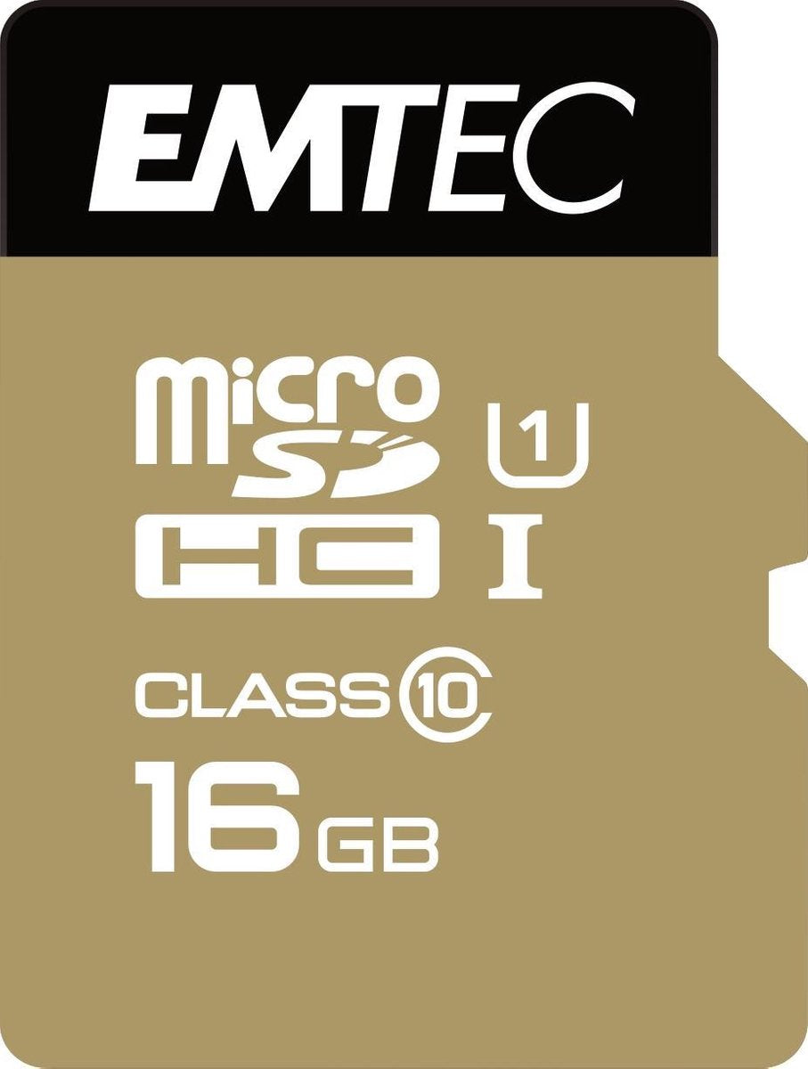 Emtec microSD Class10 Gold+ 16GB flashgeheugen