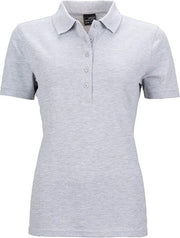 James and Nicholson Dames/dames Elastisch Pique Poloshirt (Grijze Heide)