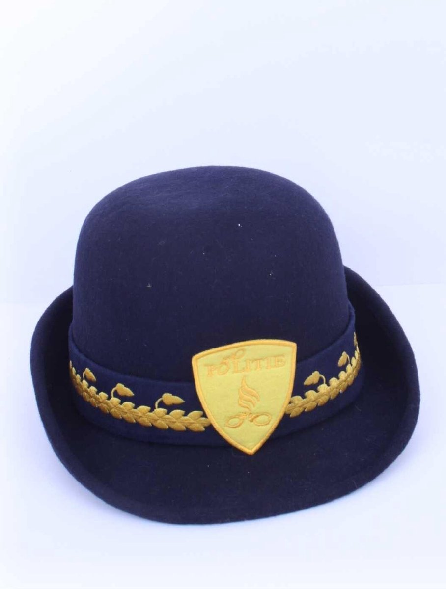 Dameshoedje wolvilt blauw politie mt 58