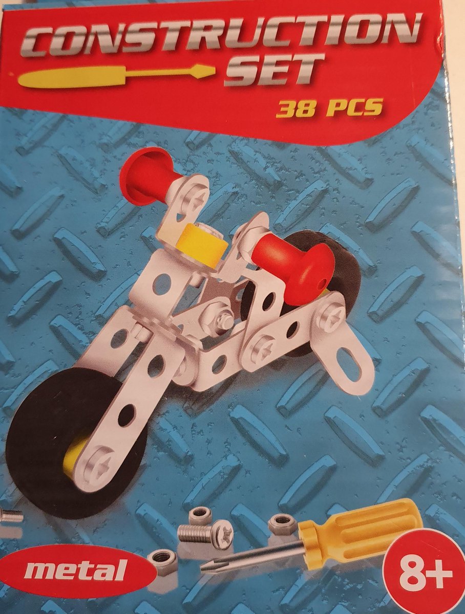 Constructieset Bouwpakket - Metaal - Motor - 38-Delig