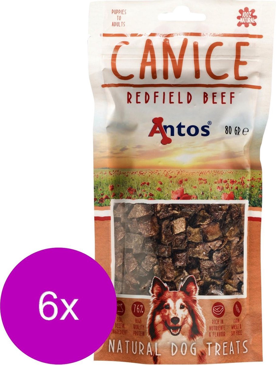 Antos Canice 80 g - Hondensnacks - 6 x Rund