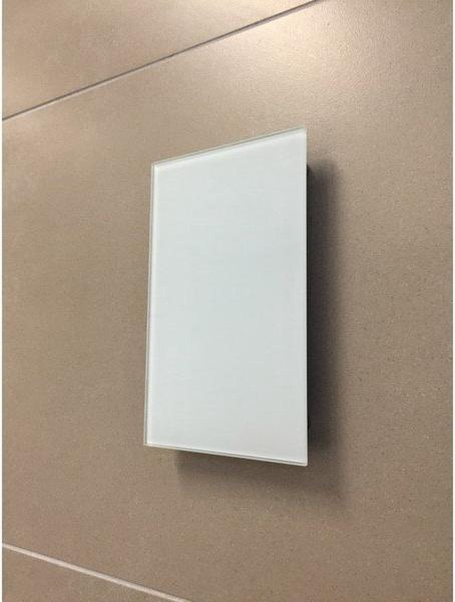 Sunshower ventilatierooster 13x13cm voor Pure en Pure Xl en Deluxe glas wit
