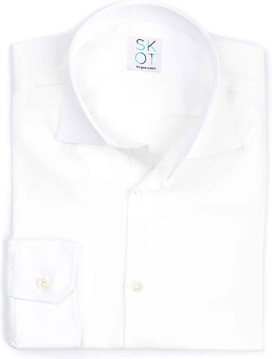 SKOT Fashion Duurzaam Overhemd Heren Serious White - Wit - Maat 46