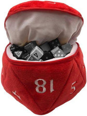 D20 Plush Dice Bag - Red