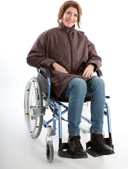 Rolstoeljas winter | Rolstoeljassen & Rolstoelponcho's | Aangepaste jas rolstoel | Bruin | XXL